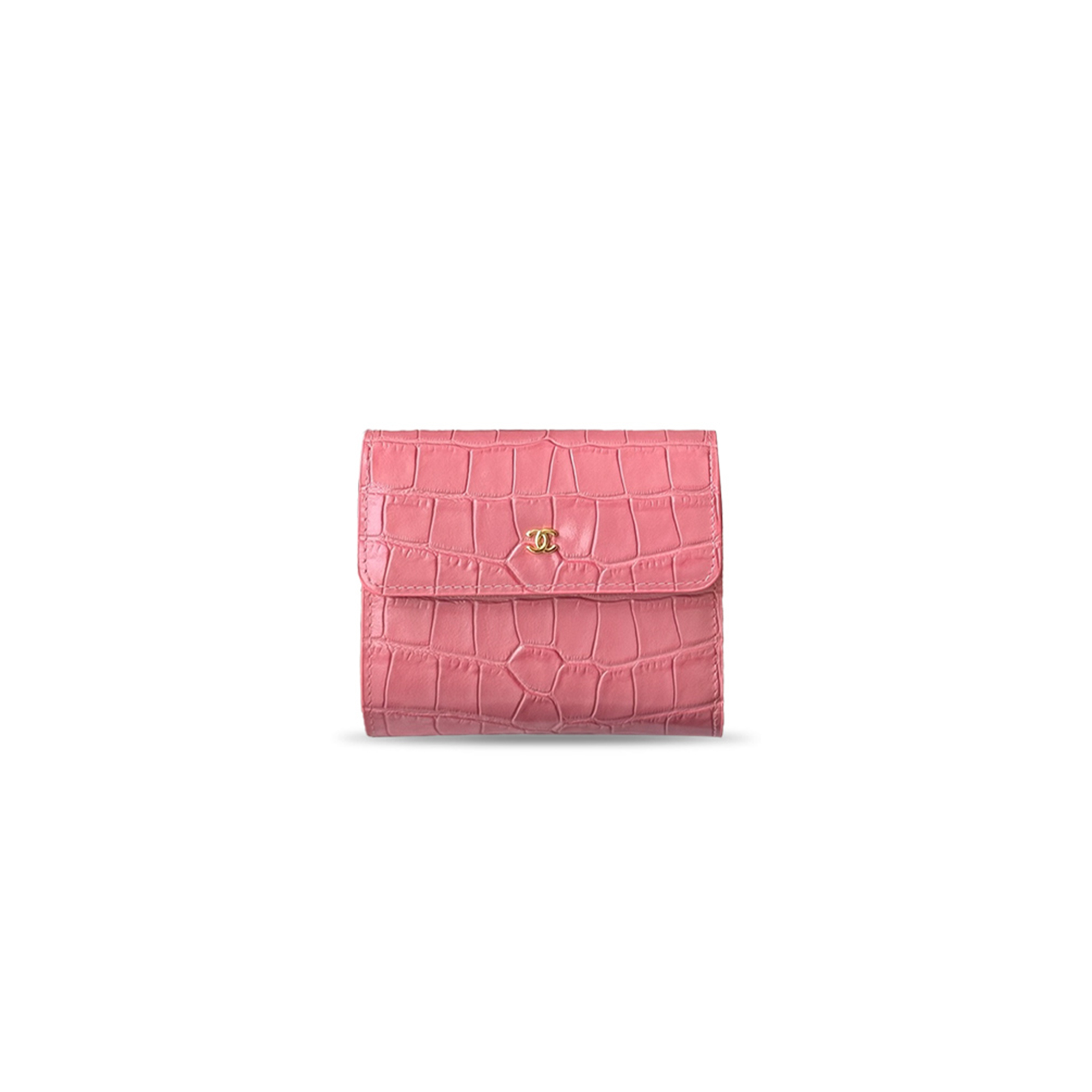 CHANEL CALFSKIN EMBOSSED CROCOCO FLAP WALLET AP5188 (11.5*10.5*3cm)